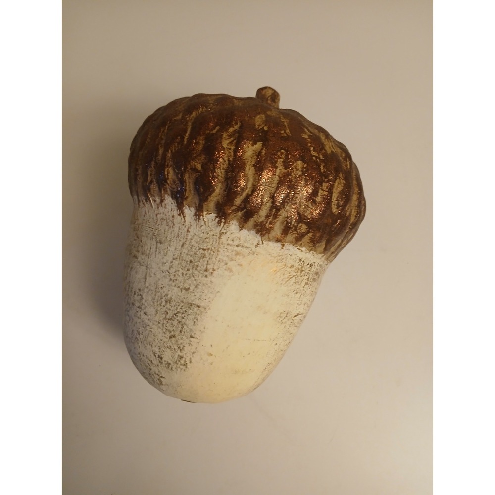 Bethany Lowe Designs Large Acorn Fall Autumn Decor Glitter Distressed 8"